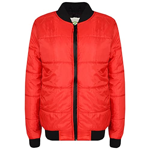 A2Z 4 Kids Bomber Jacket Lightweight Puffer Coat Padded Jacket - Bomber Jacket 450 Red 13.