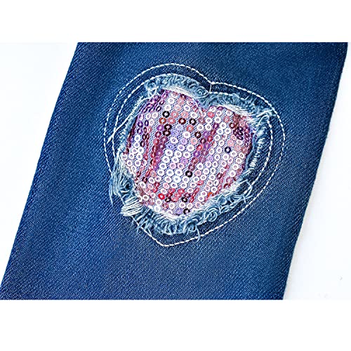 Peacolate 3-10Years Little Big Girls Pink Hoodie Butterfly Denim Jacket(4-5Years)