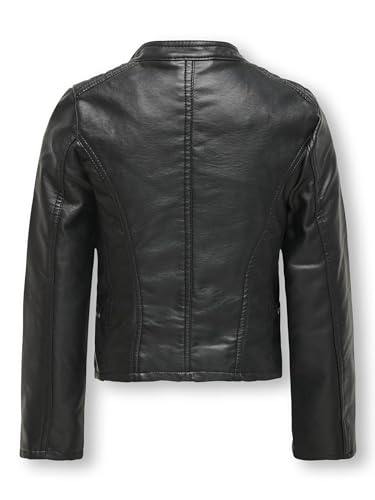 ONLY Girls Faux Leather/PU Biker Jacket Black 12 Yrs