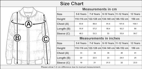 A2Z 4 Kids Bomber Jacket Lightweight Puffer Coat Padded Jacket - Bomber Jacket 450 Red 13.