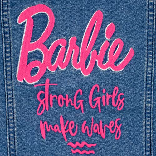 Barbie Girls Embroidered Denim Jacket Outerwear For Kids Blue 9-10 Years