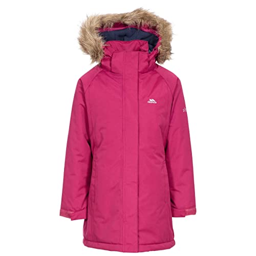 Trespass Girls Waterproof Jacket Windproof Hood School Casual Coat Fame