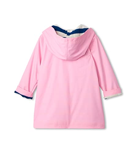 Hatley Girls Splash Rain Jacket, Pink (Classic Pink/Navy), 6 Years
