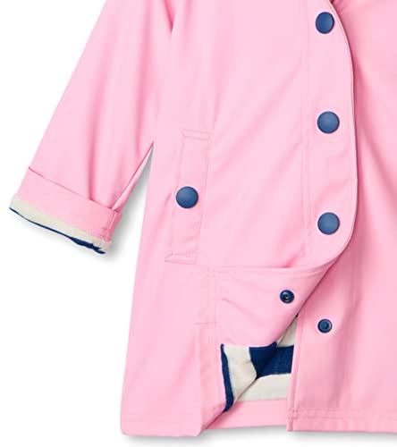 Hatley Girls Splash Rain Jacket, Pink (Classic Pink/Navy), 6 Years