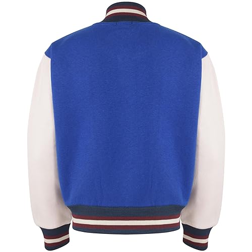 A2Z 4 Kids Baseball Plain Jacket Varsity Style Coat - B.B Jacket 27 Royal 9-10.