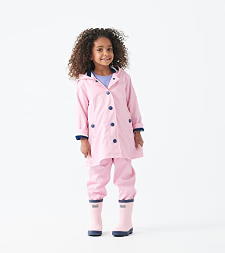 Hatley Girls Splash Rain Jacket, Pink (Classic Pink/Navy), 6 Years