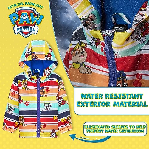 Paw Patrol Kids Waterproof Jacket Hooded Girls and Boys' Raincoats with Fleece Lining 3-6 Years - School Travel Days Out (Multicolour, 5-6 Years)