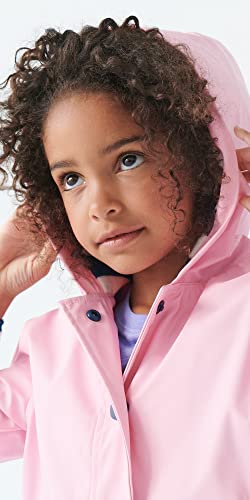 Hatley Girls Splash Rain Jacket, Pink (Classic Pink/Navy), 6 Years