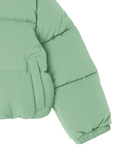 Amazon Essentials Girls' Modern Matte Puffer, Sage Green, 11-12 Years