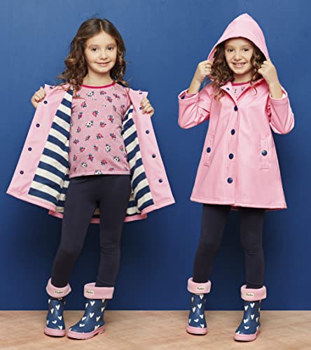Hatley Girls Splash Rain Jacket, Pink (Classic Pink/Navy), 6 Years