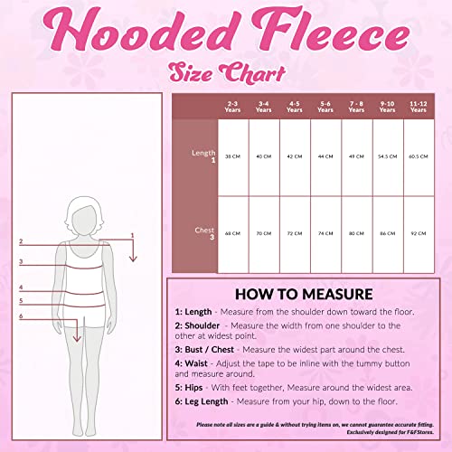 Barbie Girls Jacket Pink Hooded Fleece Girls' Jackets (Light Pink, 5-6 Years)