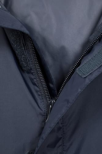 Mountain Warehouse Pakka Kids Waterproof Jacket - Wind Resistant, Lightweight & Breathable Rain Coat for Girls & Boys with Packaway Bag - For Wet Weather, Travel, Spring Summer Dark Blue 11-12 Years