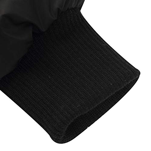 amropi Kids Girls Winter Puffer Jacket Padded Long Coat with Fur Hood (Black,11-12Years)