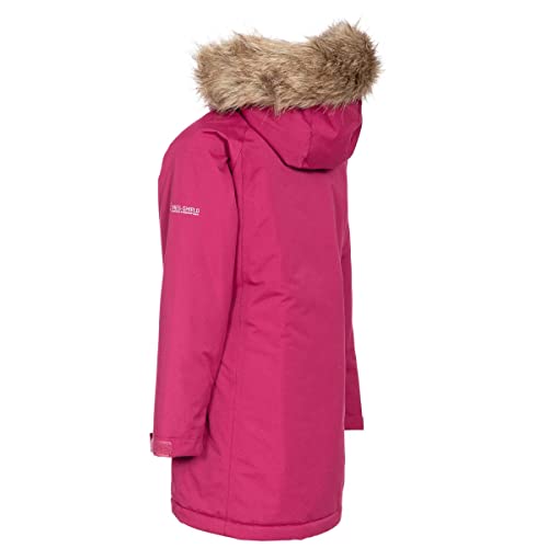 Trespass Girls Waterproof Jacket Windproof Hood School Casual Coat Fame
