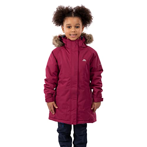 Trespass Girls Waterproof Jacket Windproof Hood School Casual Coat Fame