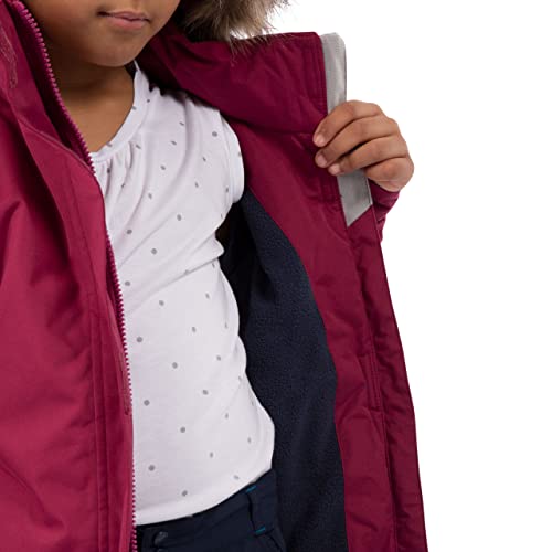 Trespass Girls Waterproof Jacket Windproof Hood School Casual Coat Fame