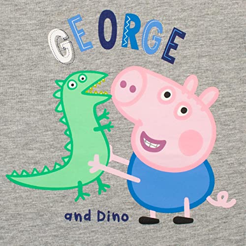Peppa Pig Boys T-Shirt George Pig Grey 4-5 Years