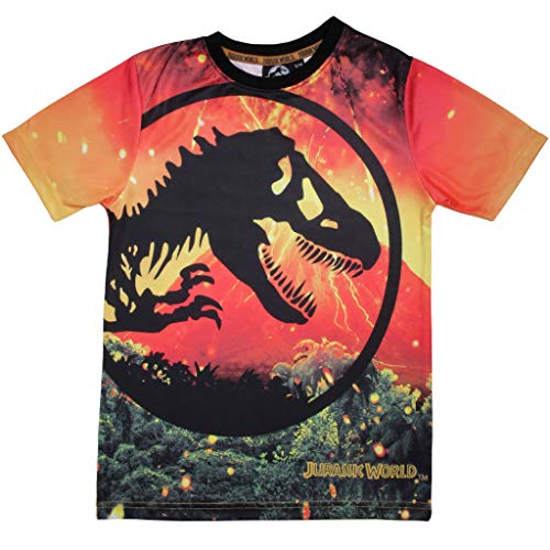 Jurassic World Lava Logo T-Shirt, Kids, 3-13 Years, Orange, Official Merchandise