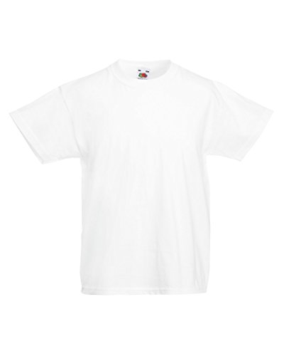 Fruit of the Loom Kids Original T Shirt - 21 Colours / Age 3-15 Yea - White - 34