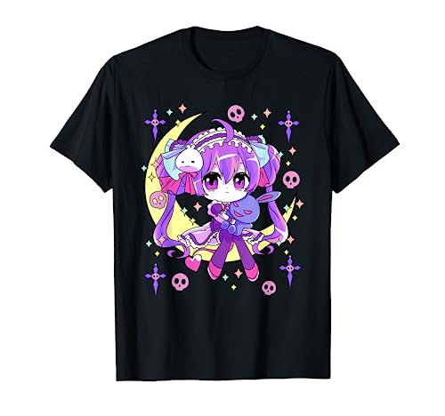 Cute Chibi Kawaii Anime Girls Pastel Goth for Kids T-Shirt