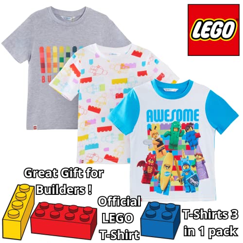 LEGO Kids 3 Pack T-Shirts (Pack of 3) 9-10 Years Multi