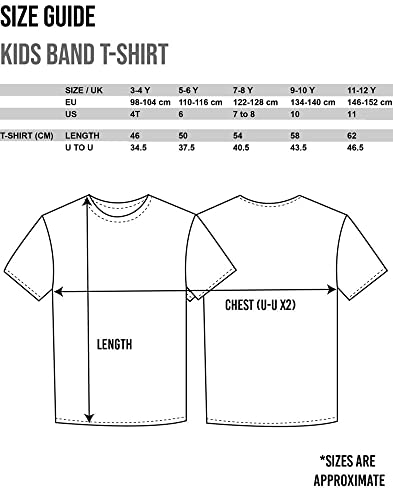 AC/DC T-Shirt for Kids | Boys Girls Let There Be Rock Album Logo | Charcoal Short Sleeve Band Tee 7-8 Years