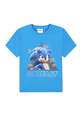 Sonic The Hedgehog 3 Pack Kids T-Shirts Boys Girls Multipack (8-9 Years) Blue