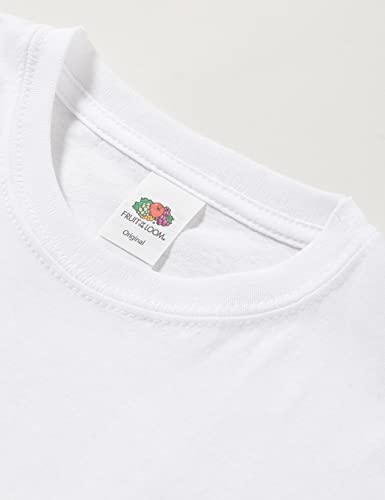 Fruit of the Loom Boy's 61-019-0 T Shirt, White, 5-6 Years UK