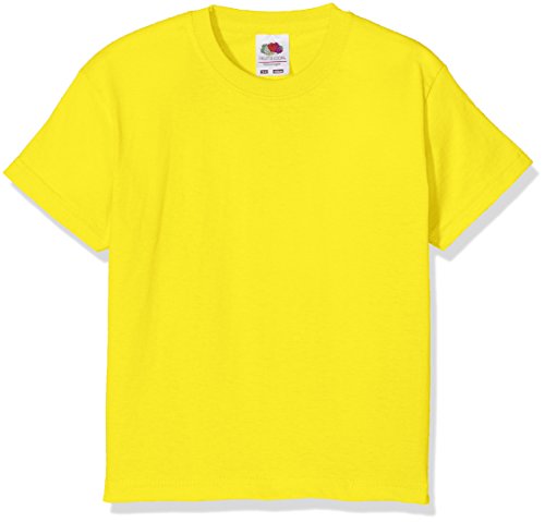 Fruit of the Loom Kids Original T Shirt - 21 Colours / Age 3-15 Y - Yellow - 911