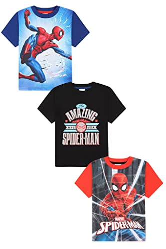 Spiderman 3 Pack Kids T-Shirts Boys Girls Multipack (2-3 Years) Blue