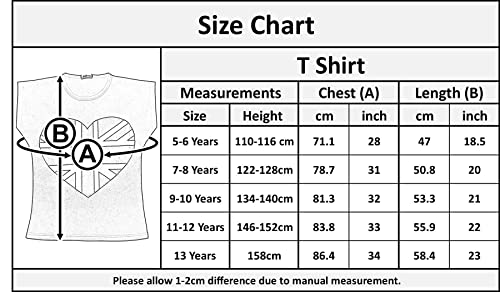 A2Z 4 Kids Girls T Shirts England Football World Cup Heart Print - T Shirt 552 Black 9-10