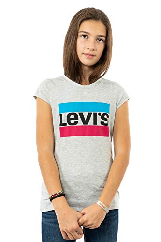 Levi's Kids Sportswear Logo Tee Girls, Grey, 10 Years