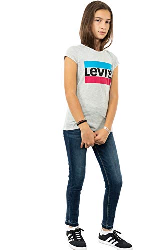 Levi's Kids Sportswear Logo Tee Girls, Grey, 10 Years