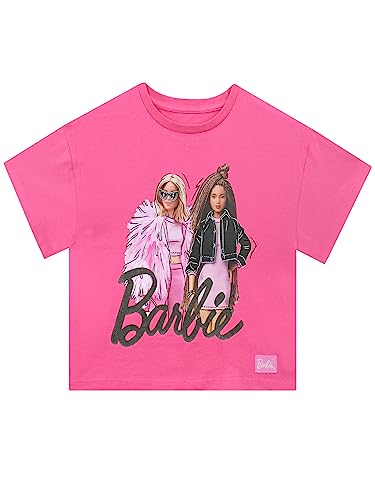 Barbie Tshirt Girls | Girls Pink T Shirt for Summer Boxy Tshirt for Girls | Official Merch | 5-6 Years
