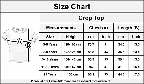 A2Z 4 Kids� Girls Top Kids Love Print Stylish Fahsion Trendy T Shirt Crop Top New Age 5 6 7 8 9 10 11 12 13 Years White