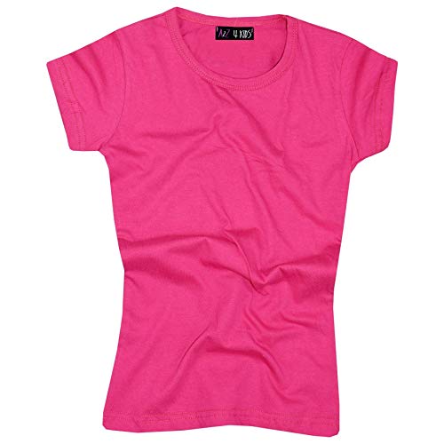A2Z 4 Kids Kids Girls T Shirts Cotton Plain School T-Shirt - Girls T Shirt Pink 11-12