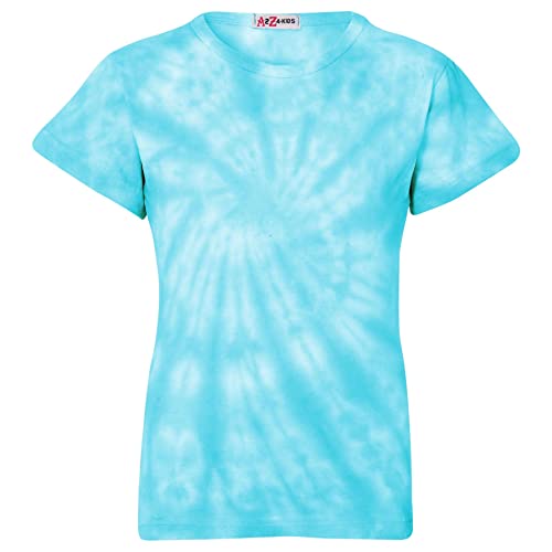 A2Z 4 Kids Tie Dye Print Trendy Summer Top & Tees - Tie Dye 253 T Shirt Blue 13