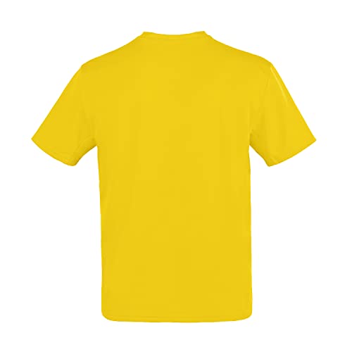 adam & eesa 100% Cotton Kids Girls Value Weight Unisex Short Sleeve T-Shirt Yellow