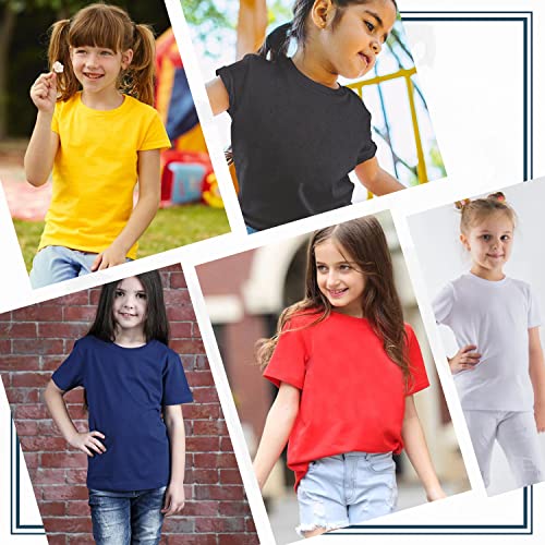 adam & eesa 100% Cotton Kids Girls Value Weight Unisex Short Sleeve T-Shirt Yellow