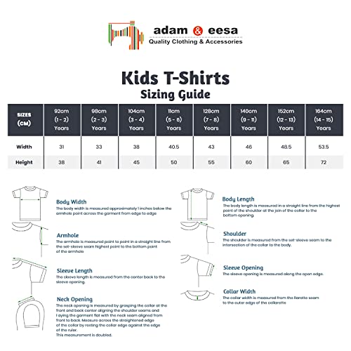 adam & eesa 100% Cotton Kids Girls Value Weight Unisex Short Sleeve T-Shirt Yellow