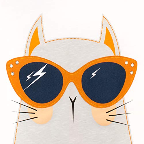 Harry Bear Girls T-Shirt Kitty Cat White 8-9 Years