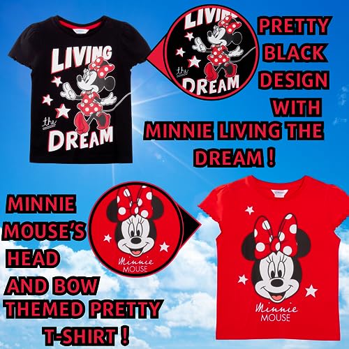 Disney Girls 3 Pack Minnie Mouse T-Shirts 3-4 Years