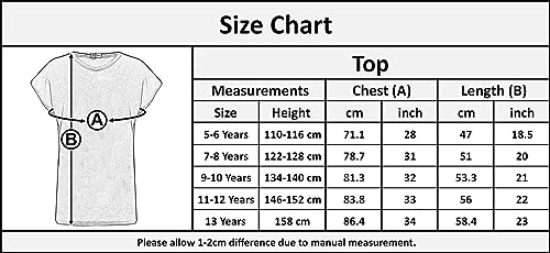 Kids Girls Top Love Splash Print Stylish Fashion T Shirt Top New Age 7 8 9 10 11 12 13 Years Black