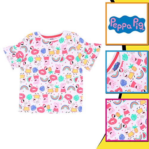 Peppa Pig One in A Melon T-Shirt Twin Pack, Girls, 2-6 Years, Multicoloured, Official Merchandise