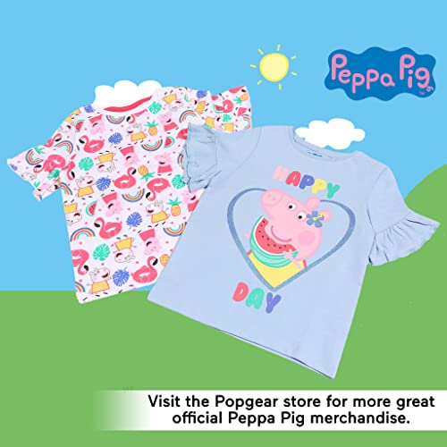 Peppa Pig One in A Melon T-Shirt Twin Pack, Girls, 2-6 Years, Multicoloured, Official Merchandise