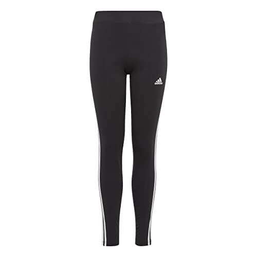 adidas Girl's Essentials 3-Stripes Tights, Black/White, 9-10 Years