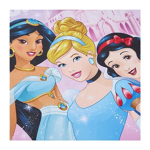Disney Princess Girls T-Shirts Pack of 3, 3PK Princess T-Shirts, Summer Tops for Girls (4-5 Years) Multicoloured