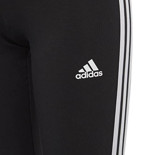 adidas Girl's Essentials 3-Stripes Tights, Black/White, 9-10 Years
