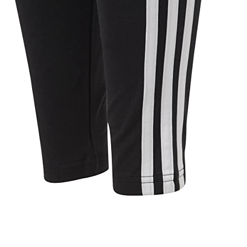 adidas Girl's Essentials 3-Stripes Tights, Black/White, 9-10 Years