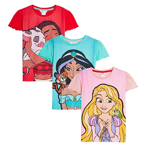 Disney Girls 3 Pack Princess T-Shirts (Pack of 3) 4-5 Years Multi